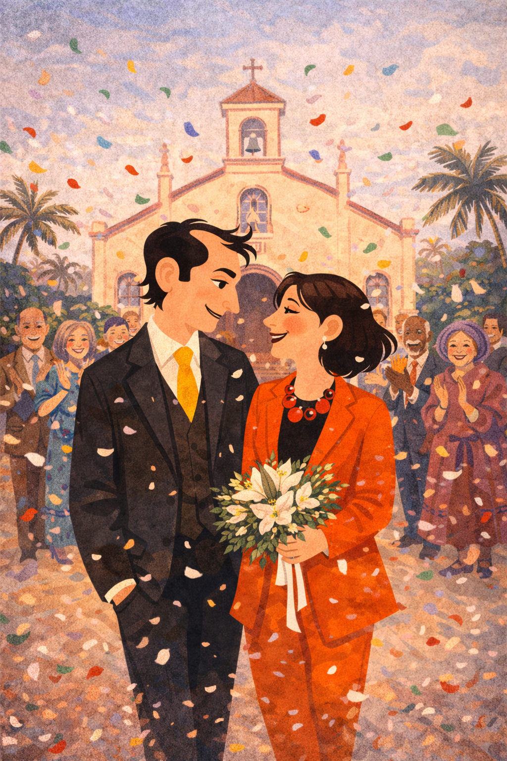 Marcantonio e Rosy il giorno del matrimonio